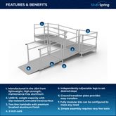 SSS14L44TT Silver Spring Clearway 14 L-Shaped Modular Ramp with 4 Platform and Turn 1