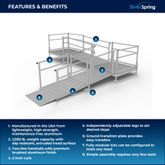 SSS15L44TT Silver Spring Clearway 15 L-Shaped Modular Ramp with 4 Platform and Turn 1