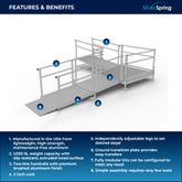 SSS15L55T Silver Spring Clearway 15 L-Shaped Modular Ramp with 5 Turn Platform 1
