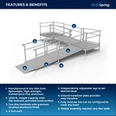 SSS16L44TT Silver Spring Clearway 16 L-Shaped Modular Ramp with 4 Platform and Turn 1