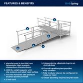 SSS16L44T Silver Spring Clearway 16 L-Shaped Modular Ramp with 4 Turn Platform 1