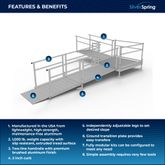 SSS16L55T Silver Spring Clearway 16 L-Shaped Modular Ramp with 5 Turn Platform 1