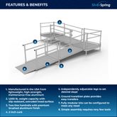 SSS17L44TT Silver Spring Clearway 17 L-Shaped Modular Ramp with 4 Platform and Turn 1