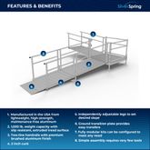 SSS17L44T Silver Spring Clearway 17 L-Shaped Modular Ramp with 4 Turn Platform 1