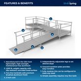 SSS17L55TT Silver Spring Clearway 17 L-Shaped Modular Ramp with 5 Platform and Turn 1