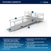 SSS18L55T Silver Spring Clearway 18 L-Shaped Modular Ramp with 5 Turn Platform 1