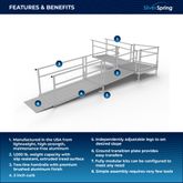 SSS19L44T Silver Spring Clearway 19 L-Shaped Modular Ramp with 4 Turn Platform 1