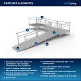 SSS19L55TT Silver Spring Clearway 19 L-Shaped Modular Ramp with 5 Platform and Turn 1