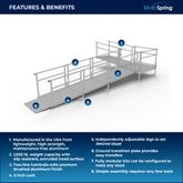 SSS20L44T Silver Spring Clearway 20 L-Shaped Modular Ramp with 4 Turn Platform 1