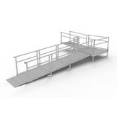 SSS20L55T Silver Spring Clearway 20 L-Shaped Modular Ramp with 5 Turn Platform