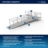 SSS21L44T Silver Spring Clearway 21 L-Shaped Modular Ramp with 4 Turn Platform 1