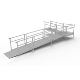 SSS22L44T Silver Spring Clearway 22 L-Shaped Modular Ramp with 4 Turn Platform