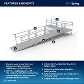 SSS22L44T Silver Spring Clearway 22 L-Shaped Modular Ramp with 4 Turn Platform 1