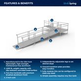 SSS22L55T Silver Spring Clearway 22 L-Shaped Modular Ramp with 5 Turn Platform 1
