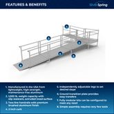 SSS23L44T Silver Spring Clearway 23 L-Shaped Modular Ramp with 4 Turn Platform 1