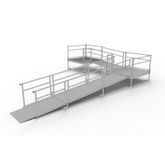 SSS23L55TT Silver Spring Clearway 23 L-Shaped Modular Ramp with 5 Platform and Turn