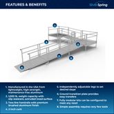 SSS23L55TT Silver Spring Clearway 23 L-Shaped Modular Ramp with 5 Platform and Turn 1