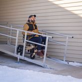 SSS24L44T Silver Spring Clearway 24 L-Shaped Modular Ramp with 4 Turn Platform 3