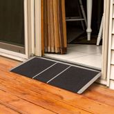 SSTP1636 16 L x 36 W Silver Spring Aluminum Grit-Coat Threshold Ramp - 600 lb Cap 1