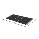 SSTP1636 16 L x 36 W Silver Spring Aluminum Grit-Coat Threshold Ramp - 600 lb Cap 2