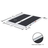STR-330 3 L x 30 W Silver Spring Aluminum Grit-Coat Threshold Ramp - 800 lb Cap 2