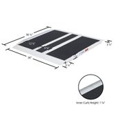 STR-336 3 L x 36 W Silver Spring Aluminum Grit-Coat Threshold Ramp - 800 lb Cap 2