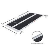 STR-530 5 L x 30 W Silver Spring Aluminum Grit-Coat Threshold Ramp - 800 lb Cap 2