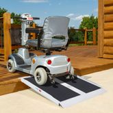 STR-536 5 L x 36 W Silver Spring Aluminum Grit-Coat Threshold Ramp - 800 lb Cap 1