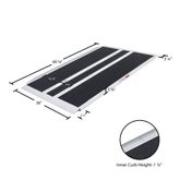 STR-536 5 L x 36 W Silver Spring Aluminum Grit-Coat Threshold Ramp - 800 lb Cap 2