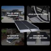 SUITCASE-AS5 5 L x 30 W EZ-ACCESS SUITCASE Aluminum Grit-Coat Single-fold Wheelchair Ramp - 800 lb Capacity 7