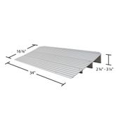 THR3 325 H Silver Spring Aluminum Modular Self-Supporting Threshold Ramp - 600 lb Cap 5