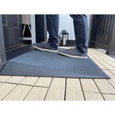 THRBE-250-SG 25 L x 43 W x 25 H EZ-ACCESS TRANSITIONS Rubber Portable Threshold Ramp - Storm Gray
