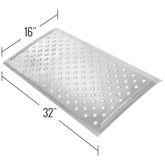 TR3216 16 L x 32 W - Silver Spring Aluminum EZ-Traction Threshold Ramps 1