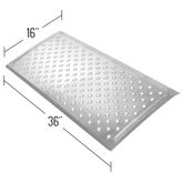 TR3616 16 L x 36 W Silver Spring Aluminum EZ-Traction Threshold Ramp - 600 lb Cap 1