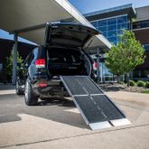 Trifold-7-AS 7 L x 295 W EZ-ACCESS SUITCASE Tri-fold Aluminum Grit-Coat Wheelchair Ramp  800 lb Cap 1