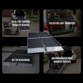 Trifold-7-AS 7 L x 295 W EZ-ACCESS SUITCASE Tri-fold Aluminum Grit-Coat Wheelchair Ramp  800 lb Cap 4