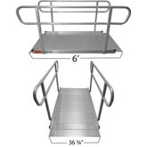 WCER-HR6 6 x 3675 Titan Ramps Wheelchair Entry Ramp with Handrails  850 lb Capacity 1