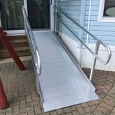 WCER-HR9-5 9 6 x 3675 Titan Ramps Wheelchair Entry Ramp with Handrails  850 lb Capacity 2