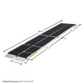 WCMF-10 10 L x 295 W Silver Spring Aluminum Multi-Fold Grit-Coat Wheelchair Ramp - 600 lb Cap 2