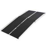 WCMF-5 5 L x 295 W Silver Spring Aluminum Multi-Fold Grit-Coat Wheelchair Ramp - 600 lb Cap