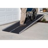 WCMF-5 5 L x 295 W Silver Spring Aluminum Multi-Fold Grit-Coat Wheelchair Ramp - 600 lb Cap 1