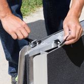 WCMF-5 5 L x 295 W Silver Spring Aluminum Multi-Fold Grit-Coat Wheelchair Ramp - 600 lb Cap 5