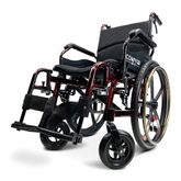 X1-SE-RED ComfyGo Manual Wheelchair 24 Quick-Detach Aluminum Wheels - Red 3