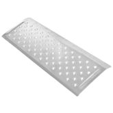 TR3210 10 L x 32 W Silver Spring Aluminum EZ-Traction Threshold Ramp - 600 lb Cap
