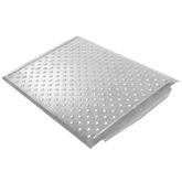 TR3224 24 L x 32 W Silver Spring Aluminum EZ-Traction Threshold Ramp - 600 lb Cap