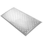 TR3616 16 L x 36 W Silver Spring Aluminum EZ-Traction Threshold Ramp - 600 lb Cap
