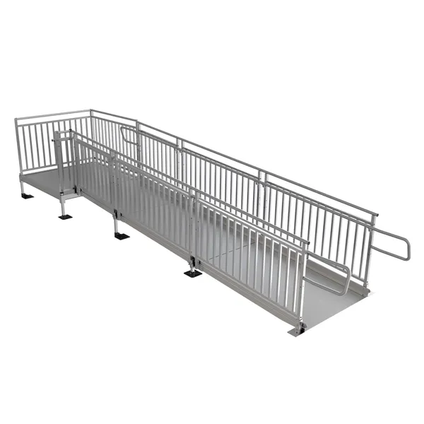 16' x 4' EZ-ACCESS Modular Ramps with Picketed Handrails | Mobility Mart