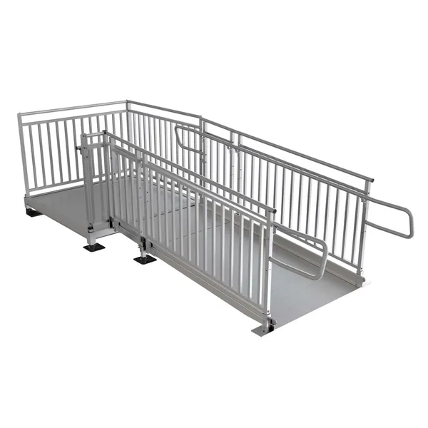 8' L x 4' W EZ-ACCESS® Modular Ramps with Picketed Handrails | Mobility ...