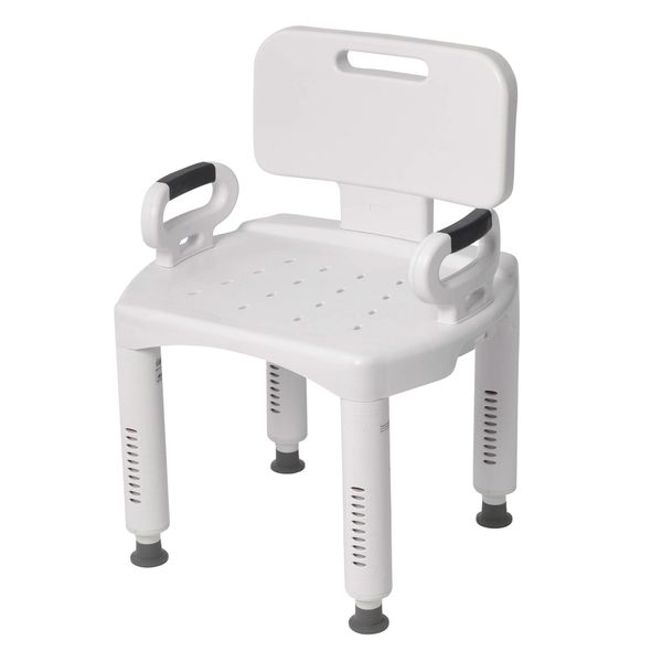 Drive Medical Deluxe Series Shower Chair with Back and Arms