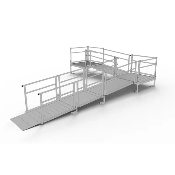 Silver Spring Clearway 20' L-Shape Ramp for Entryway, Turn | Mobility Mart